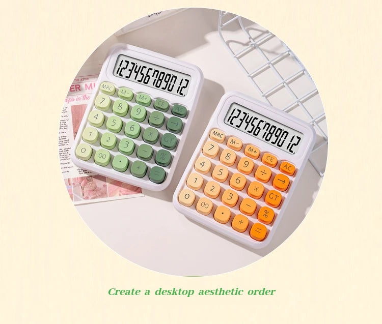 Calculator with Dual Power Supply, 12 Digits, Electronic Calculator, Home, Office, School, Financial, accounting Tools