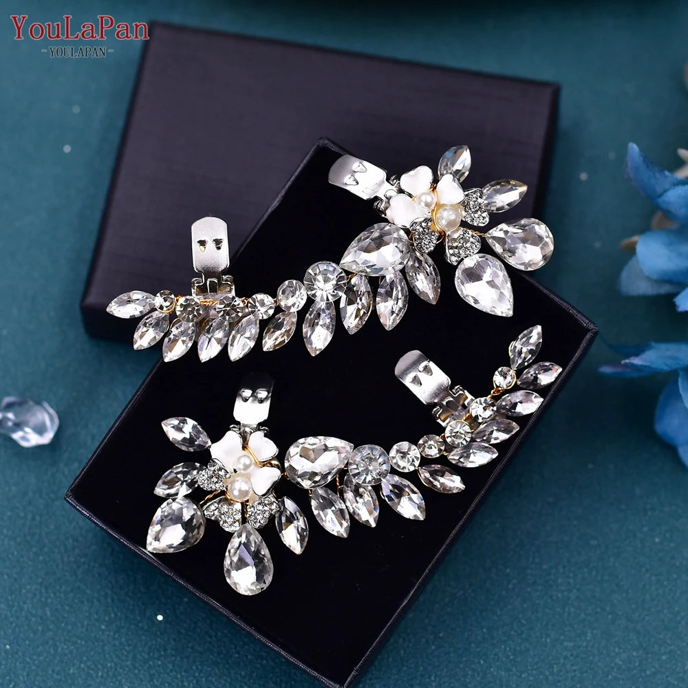 YouLaPan X35 2pc Removable Shoe Clip DIY High Heel Decoration Shoe Buckle Women Lady Shoes Clips Charms Bridal Buckle Clips