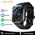 LAXASFIT Outdoor Sports Smart Watch 2.01 inch HD Screen LED Flashlight Bluetooth Talking Smart Watch Men Women Holiday Gift