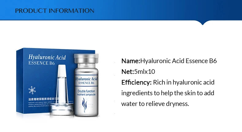 BIOAQUA 5ml Facial Hyaluronic Acid Vitamins C Essence Moisturizing Hydration Skin Rejuvenation Spa Skincare Beauty