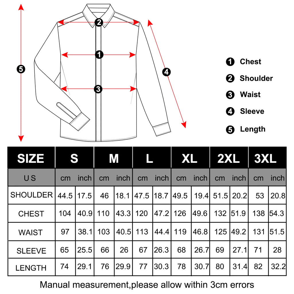 Polyester Dress Shirts for Men Black Solid Paisley Red Silver Long Sleeve Turn Down Collar Prom Social Men's Shirt