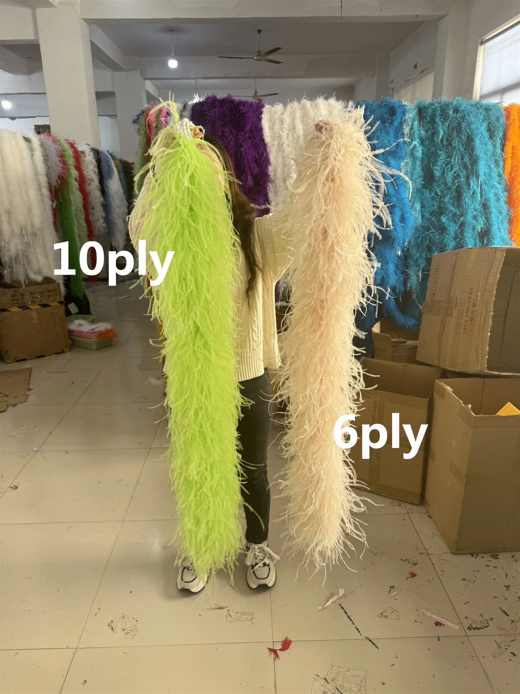 2M Royal blue Natural Ostrich Long Feathers Boa Decoration for Party Wedding Dress Shawl Clothes Sewing Accessories Crafts Plume