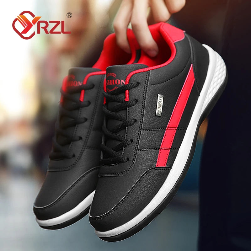 YRZL Men Shoes Sports Sneakers Shoes Non Slip Lightweight Lace Up Leisure Shoe Footwear Tennis Walking Men Shoes Masculino