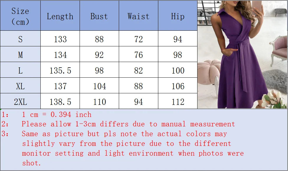 V-neck Lace Up Short Sleeved Solid Color Pocket Women's Dress Elegant Office Fashion Commuting Style Summer Dress