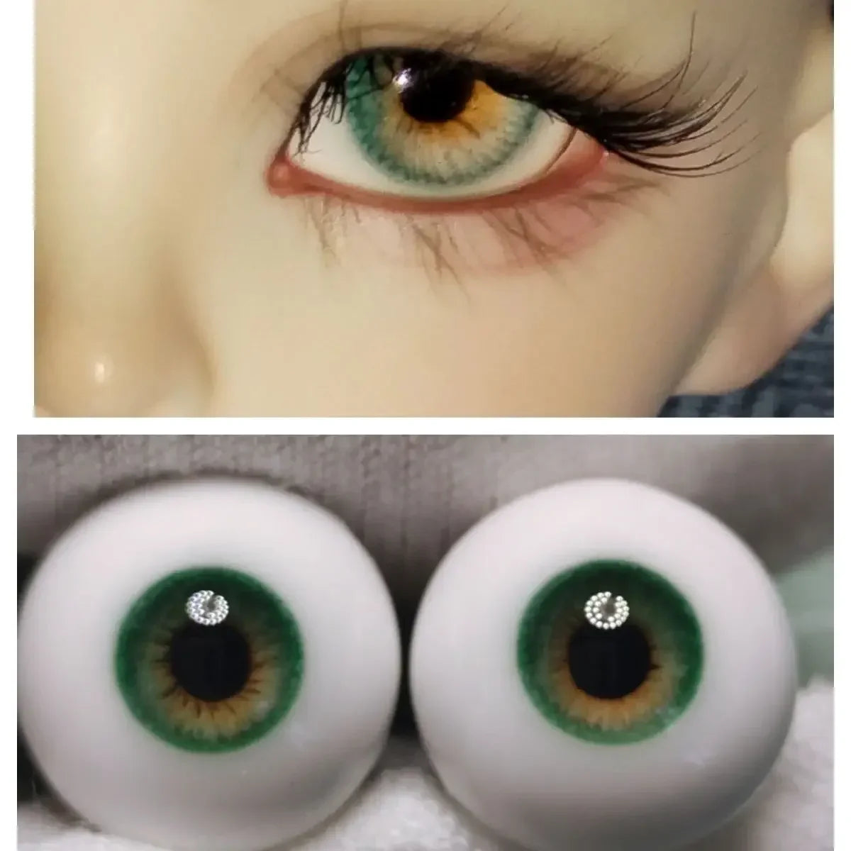 Doll's Eyes 12/14/16/18mm Plaster Eyeball for 1/3 1/4 1/6 Bjd Doll Diy Girl Toys Handmade Dress Up Play House Doll Accessories