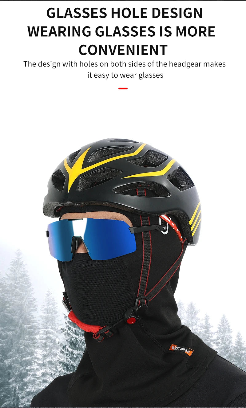 WEST BIKING Full Face Mask Warm Winter Scarf Balaclava Helmet Liner Fishing Skiing Hiking Bike Mask Windproof Breathable Headgea