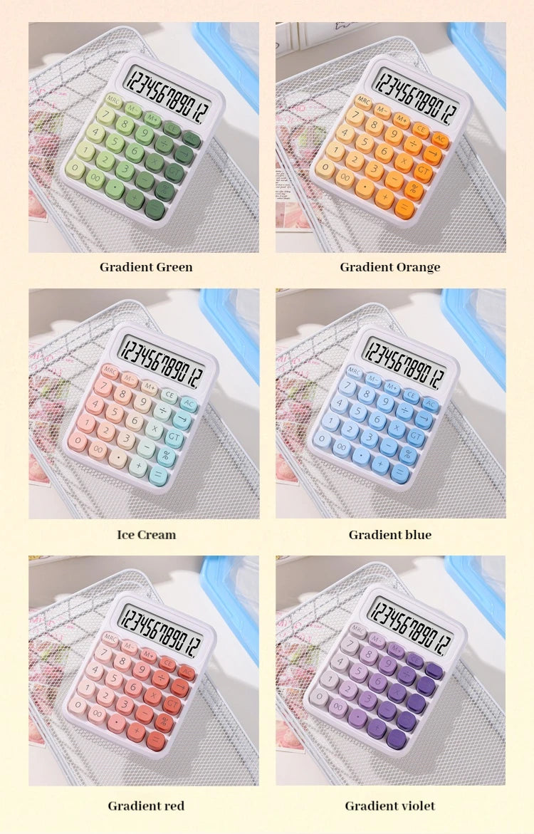 Calculator with Dual Power Supply, 12 Digits, Electronic Calculator, Home, Office, School, Financial, accounting Tools