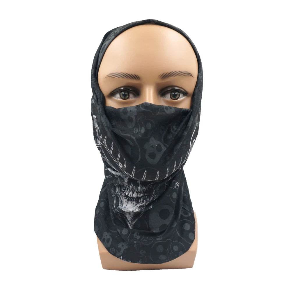 Dark Color Tube Neckchief Outdoor Sports Hair Neck Bandana Gaiter Black Grey Cycling Scarf Hiking Running Headband Men Face Mask