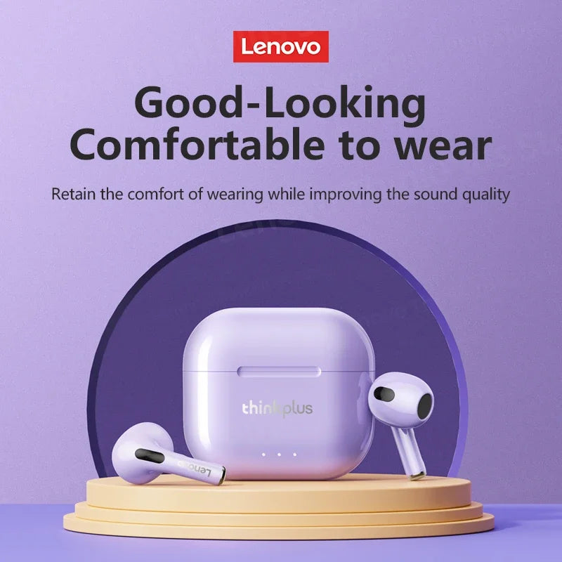 Choice Lenovo LP40 Plus Bluetooth Earphones Wireless Headset Stereo Gaming Sports Earbuds Noise Reduction Headphones With Mic
