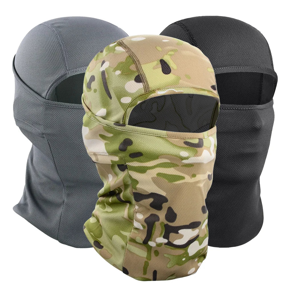 3PCS Breathable Balaclava Hoodie Quick-drying Cap Outdoor Sport Full Face Mask Hiking Camping Fishing Cycling Beanies Hat Summer