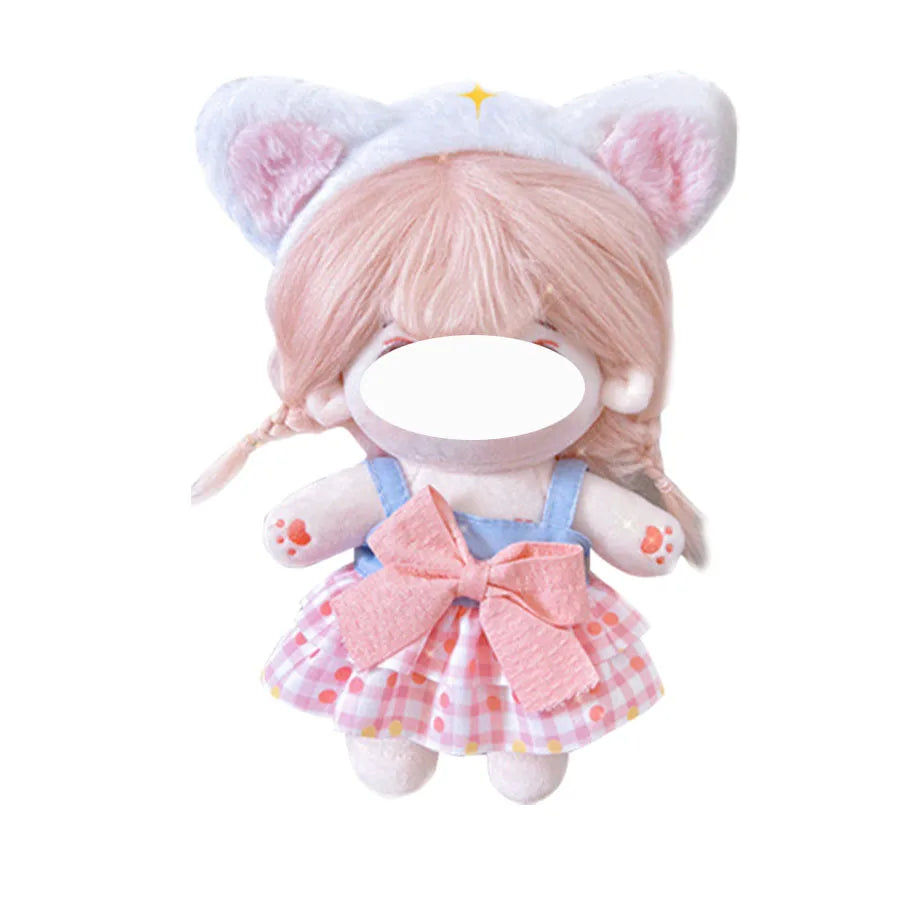Cute Dres JK Uniform Clothes for 20cm Cotton Plush Cartoon DIY Doll Dress Up Clothing Skirt Suit Socks Toy Accessories Girl Gift