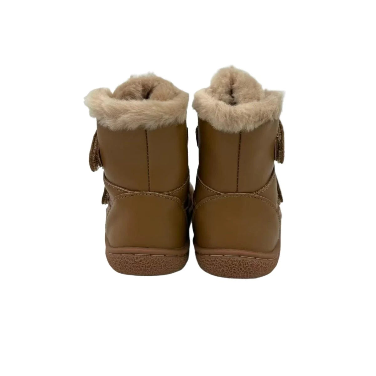 TipsieToes Top Brand Barefoot Genuine Leather Baby Toddler Girl Boy Kids Shoes For Fashion Winter Snow Boots 3 Straps Fur Inside