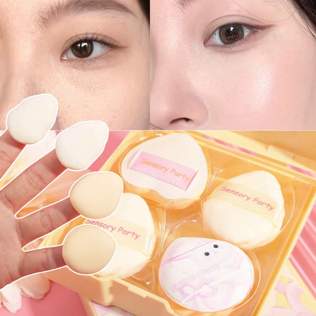 5pcs Mini Makeup Puffs Professional Finger Cosmetic Air Cushion Sponge Powder Puff Foundation Detail  Make Up Sponge Beauty Tool