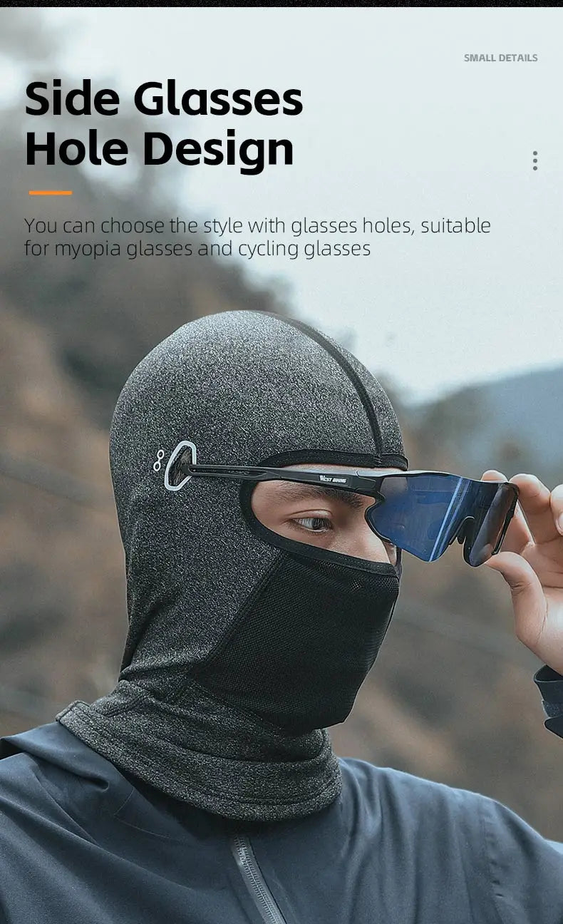 WEST BIKING Full Face Mask Warm Winter Scarf Balaclava Helmet Liner Fishing Skiing Hiking Bike Mask Windproof Breathable Headgea