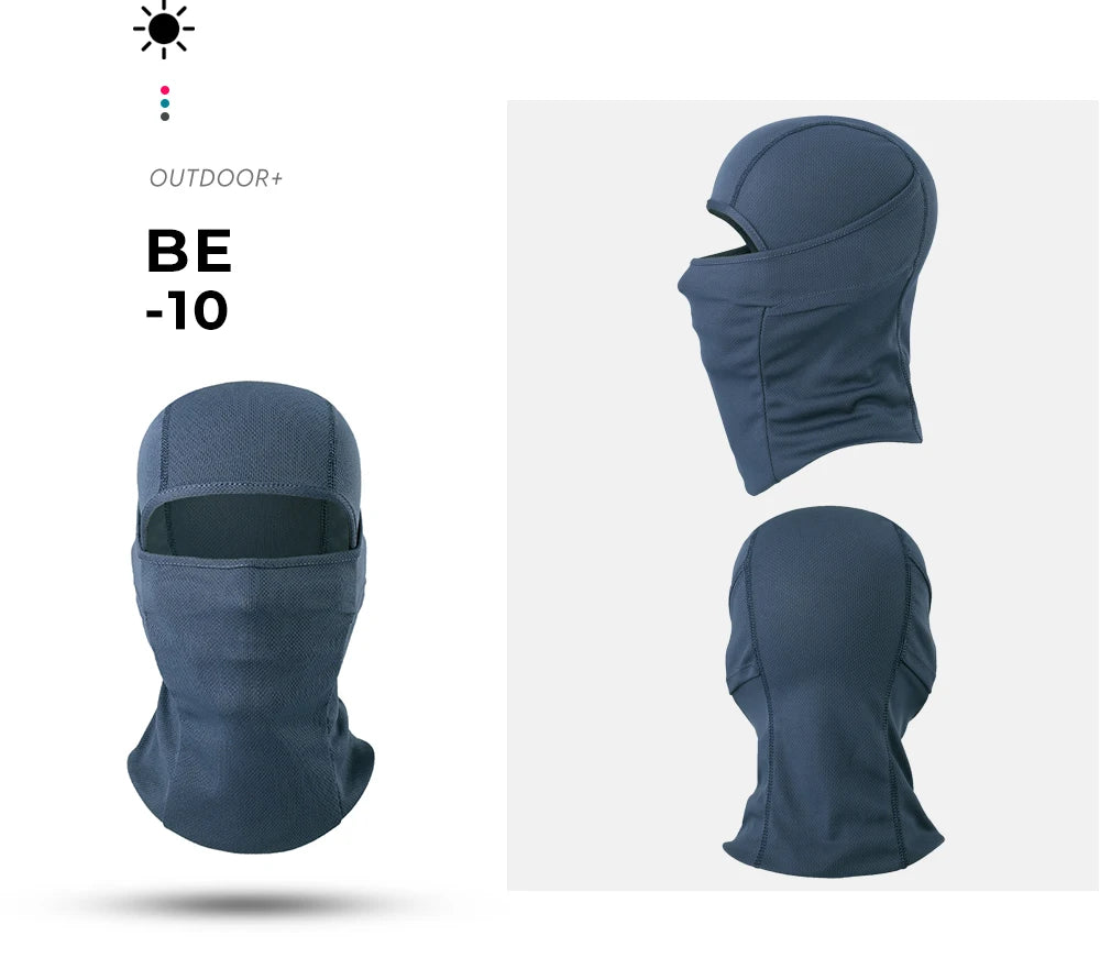 3PCS Breathable Balaclava Hoodie Quick-drying Cap Outdoor Sport Full Face Mask Hiking Camping Fishing Cycling Beanies Hat Summer