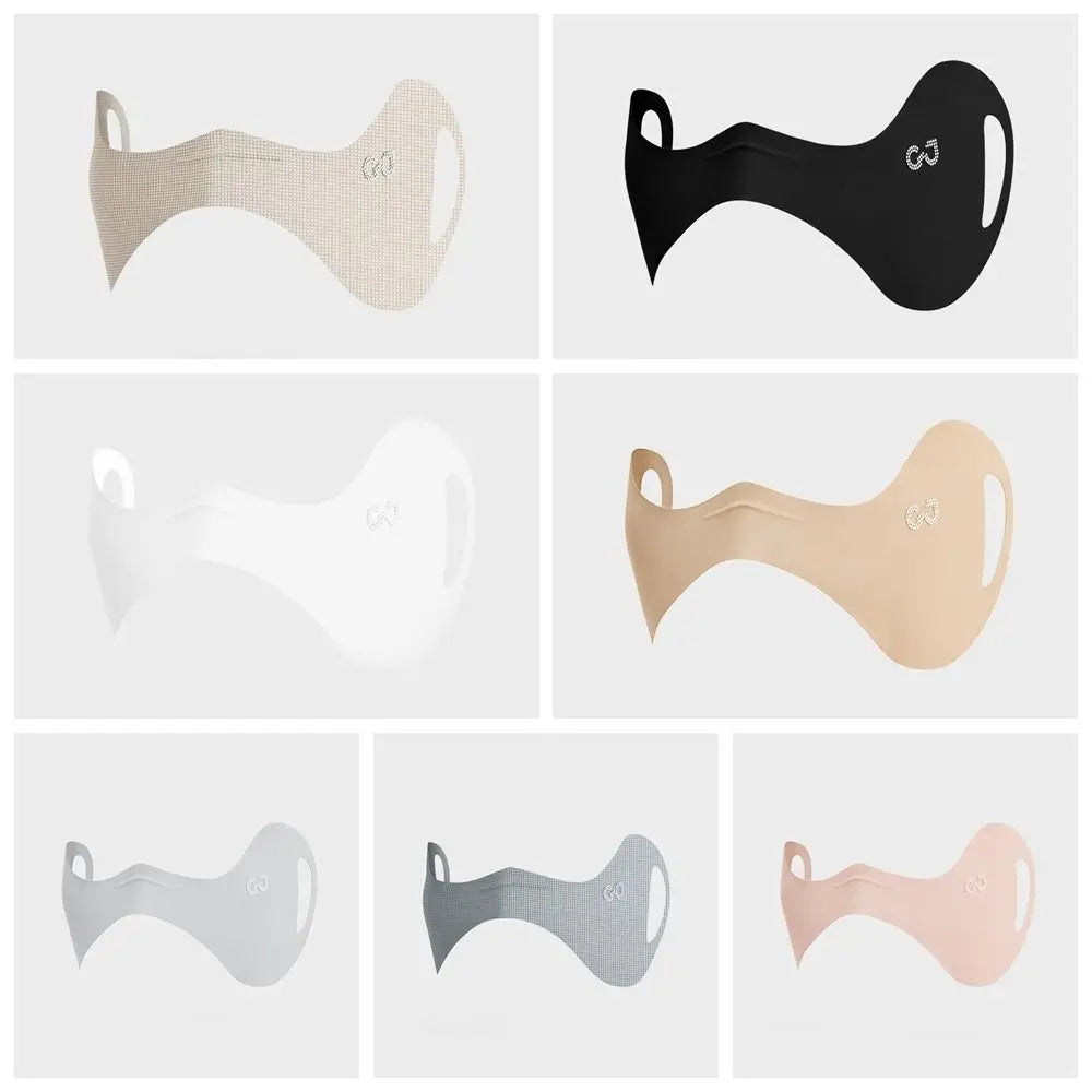 Breathable Elastic Ice Silk Mask UV Protection Sunscreen Veil Golf Face Mask Solid Color Thin Sunscreen Eye Patches Fishing
