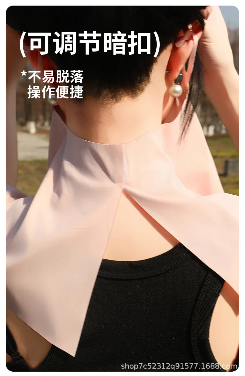 1PC 3D Ice Silk UPF50+ UV Protection Face Mask for Women Autumn Outdoor Cycling Hiking 360° Face Neck Cover Cool Balaclava Scarf