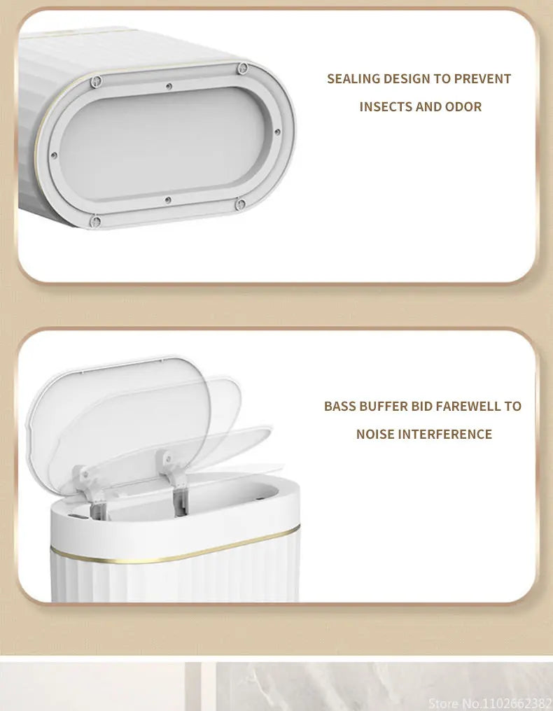 Electronic Automatic Smart Sensor Garbage Bin Household 7L/9L Smart Trash Can Toilet Waste Garbage Can for Kitchen Bathroom