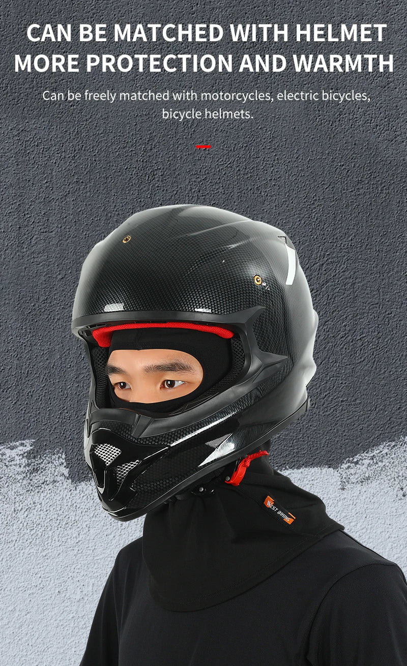WEST BIKING Full Face Mask Warm Winter Scarf Balaclava Helmet Liner Fishing Skiing Hiking Bike Mask Windproof Breathable Headgea