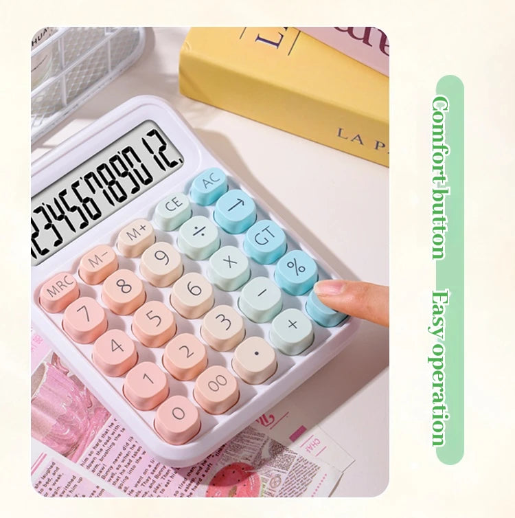 Calculator with Dual Power Supply, 12 Digits, Electronic Calculator, Home, Office, School, Financial, accounting Tools