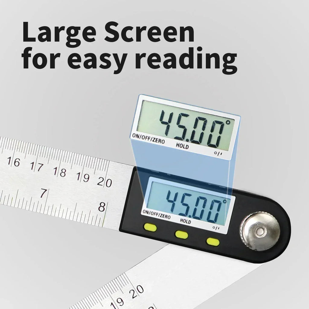 SHANHR 200 mm/300 mm Digital Angle Ruler Stainless Steel Electronic Angle Meter Electronic Protractor Goniometer Angle Gauge
