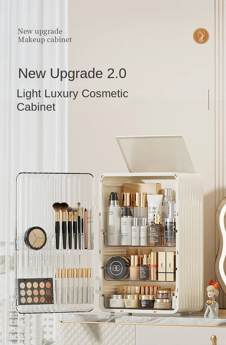 Moon Pattern Makeup Organizer and Storage Cosmetics Skincare Organizers with Lid and Drawers Cosmetic Display Cases Girls Gifts