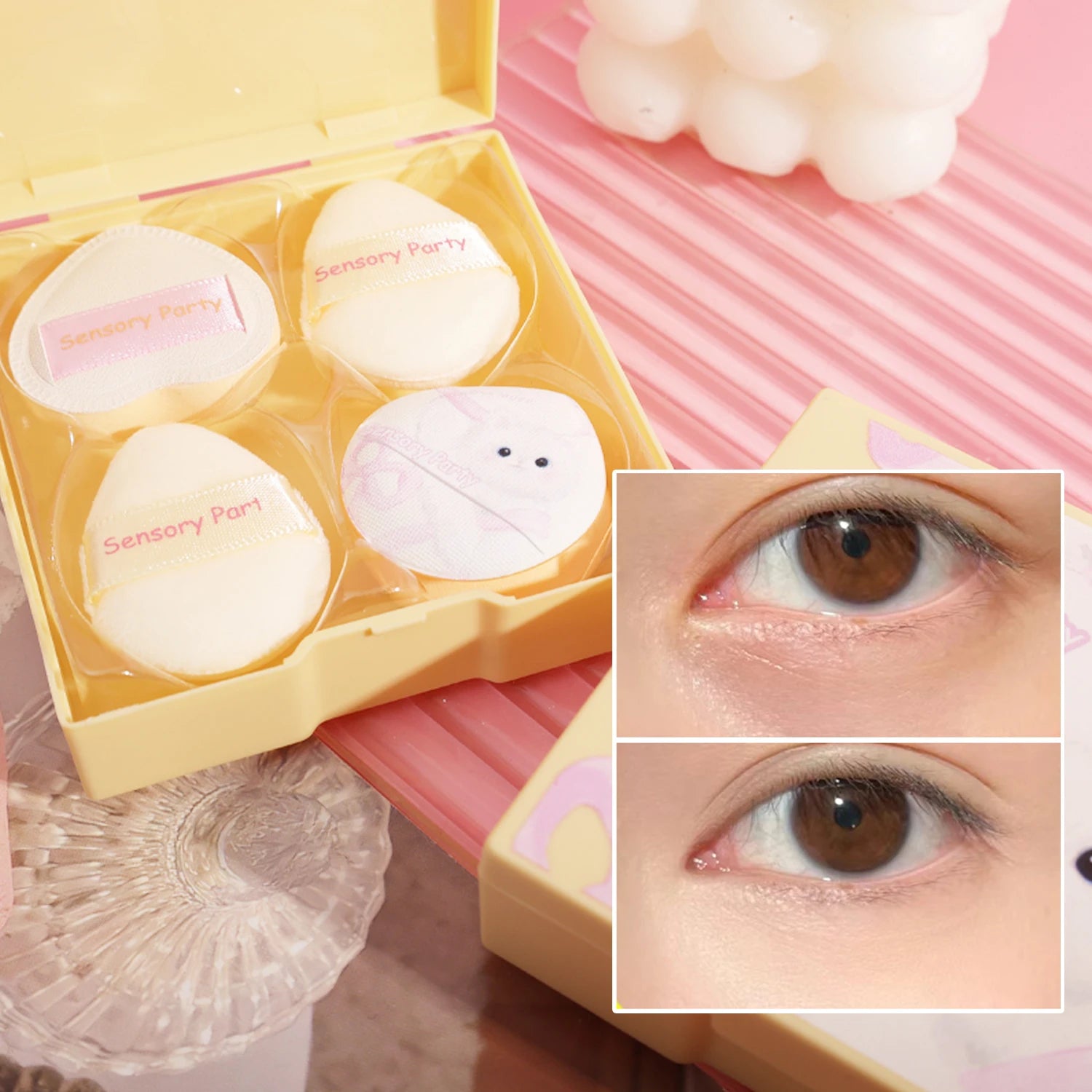 5pcs Mini Makeup Puffs Professional Finger Cosmetic Air Cushion Sponge Powder Puff Foundation Detail  Make Up Sponge Beauty Tool