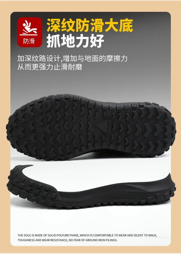 Autumn Winter New Work Safety Boots For Men Designer Work Sneakers Anti-puncture Security Shoes Work Boots Indestructible Shoes