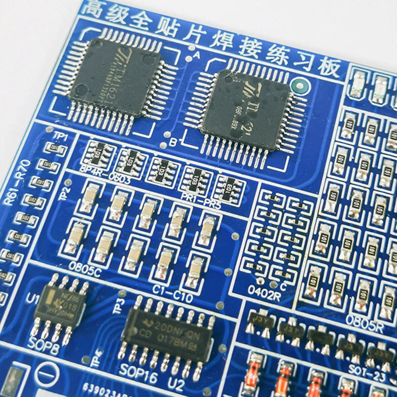 SMD/SMT Components Soldering Practice Board Electronic Project Kits DIY Soldering Kit Skill Training Board Led Transistor SMD