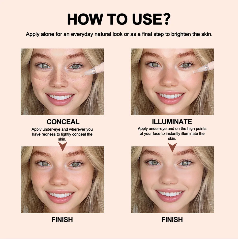 Awakening Concealer Click Pen Brighten， long-lasting ，Hight Coverage Hybrid ，Skincare and Concealer Pen  Makeup