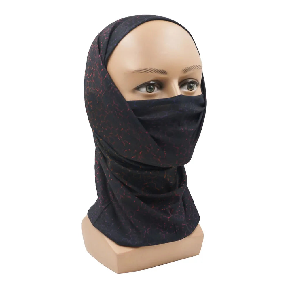 Dark Color Tube Neckchief Outdoor Sports Hair Neck Bandana Gaiter Black Grey Cycling Scarf Hiking Running Headband Men Face Mask