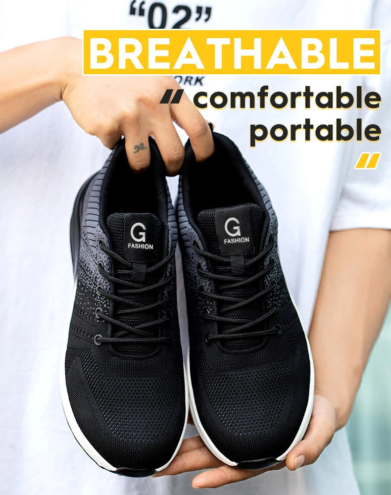 Safety Shoes Men Women Work Safety Boots Steel Toe Shoe Puncture Proof Air Cushion Work Sneakers Light Fashion Work Shoes Unisex